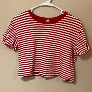 Divided (H&M) Striped Croptop